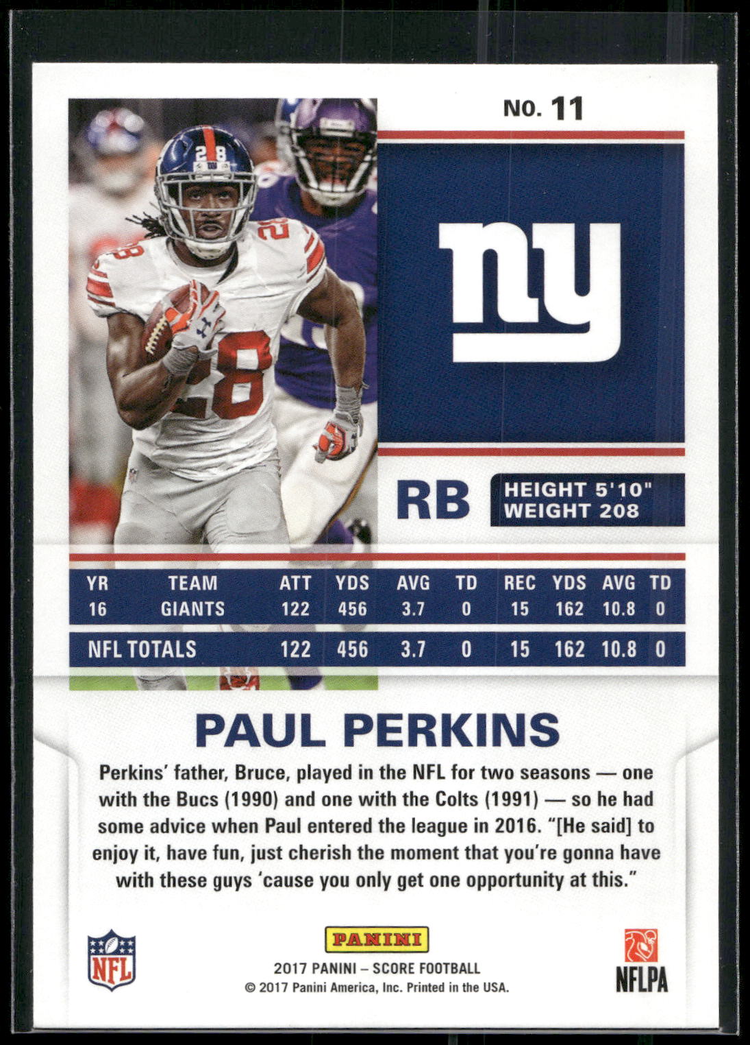2017 Score #11 Paul Perkins