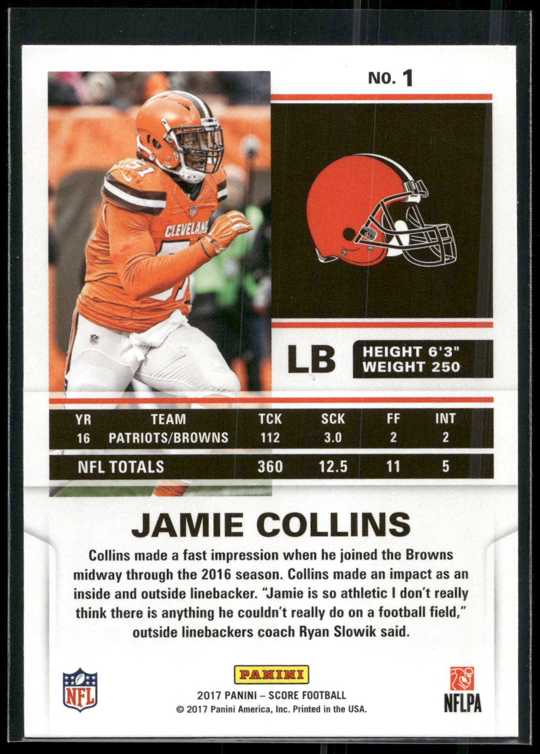 2017 Score #1 Jamie Collins