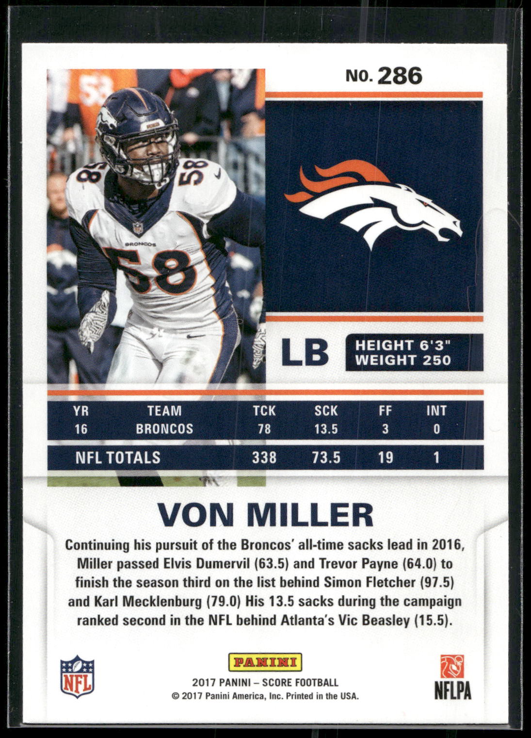 2017 Score #286 Von Miller