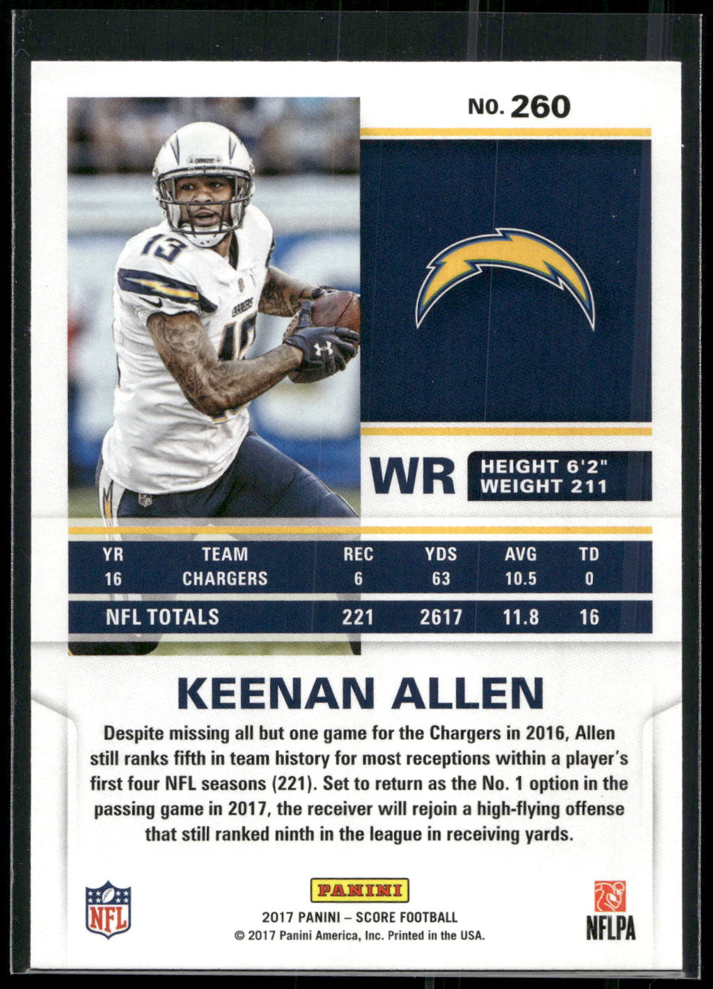 2017 Score #260 Keenan Allen