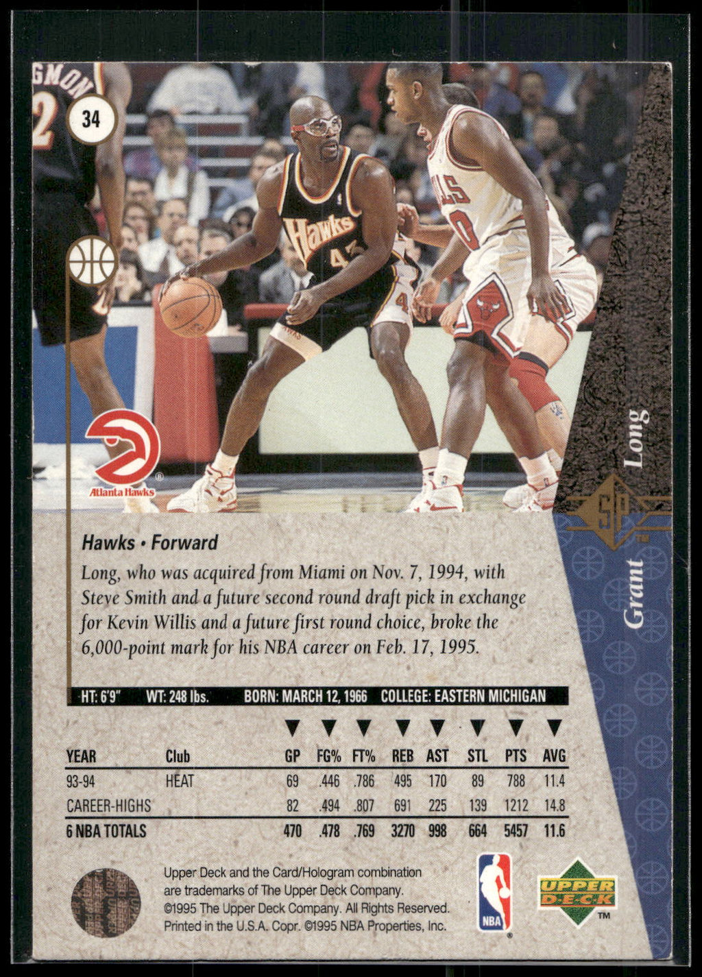 1994-95 SP #34 Grant Long