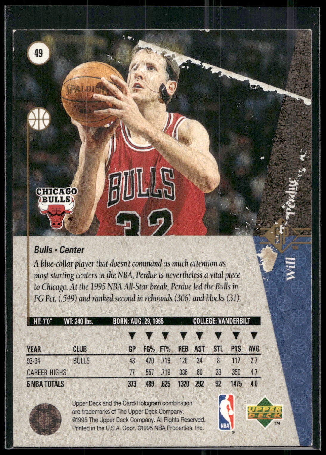 1994-95 SP #49 Will Perdue