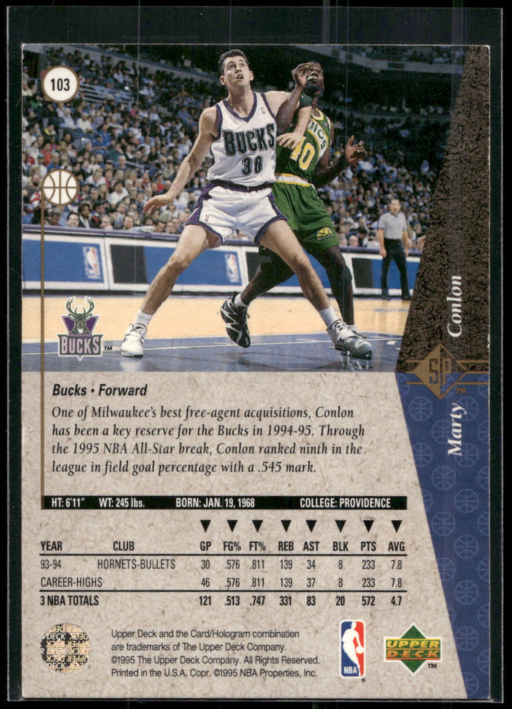 1994-95 SP #103 Marty Conlon