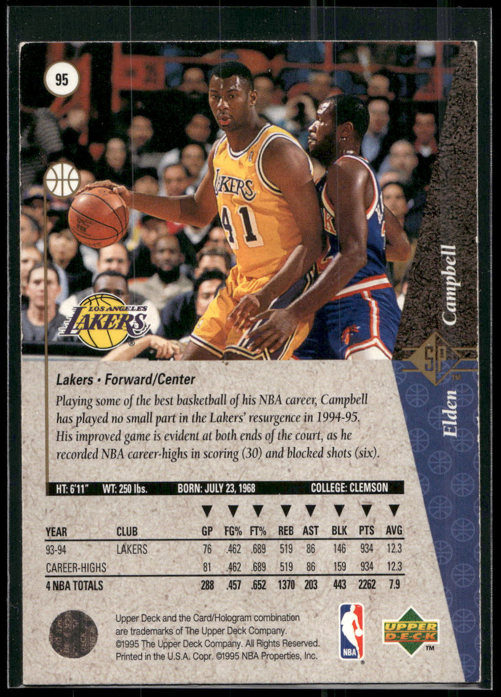 1994-95 SP #95 Elden Campbell