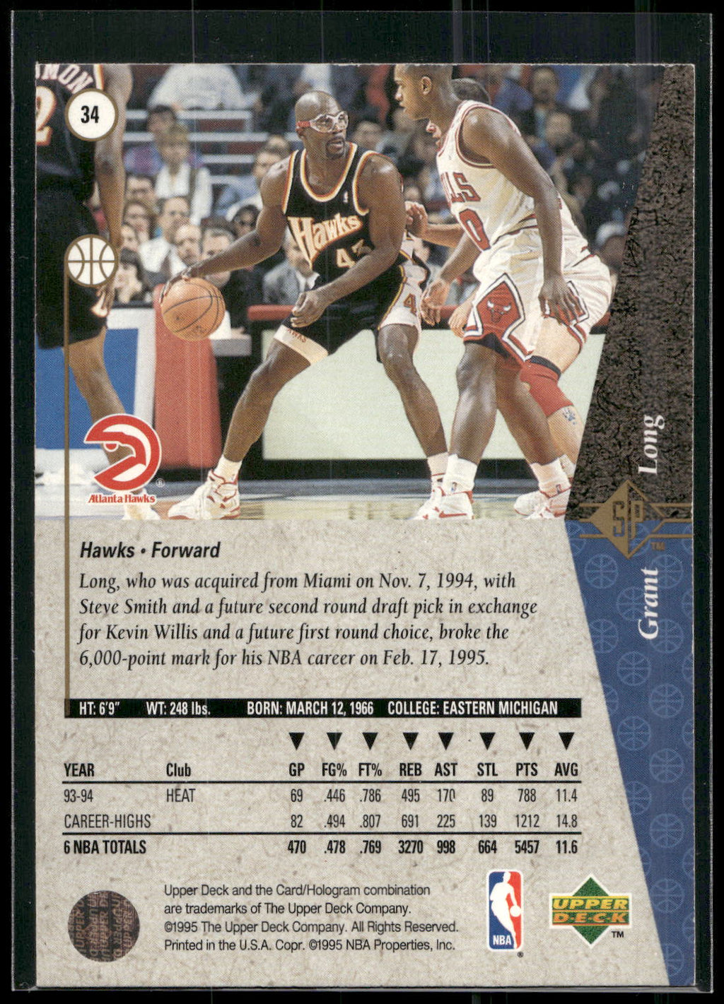 1994-95 SP #34 Grant Long