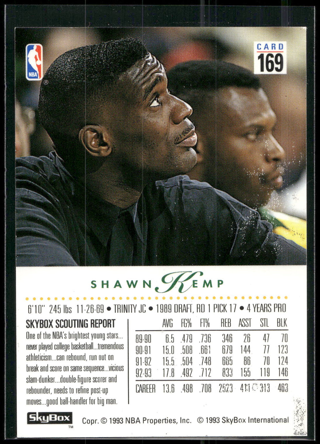 1993-94 SkyBox Premium #169 Shawn Kemp