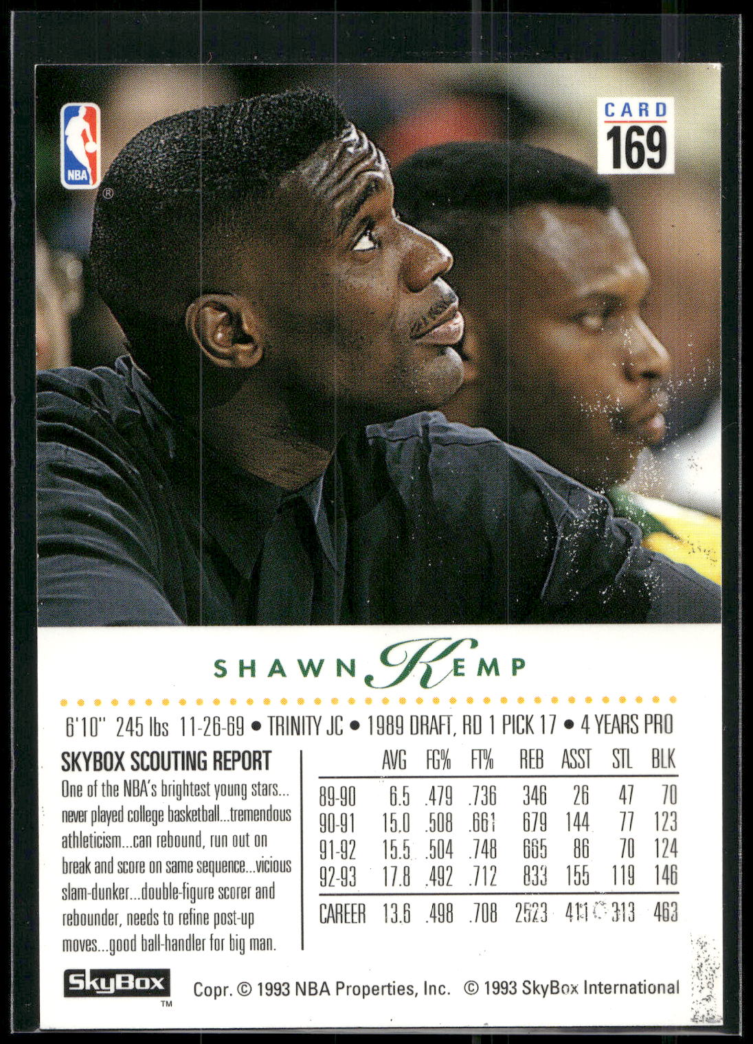 1993-94 SkyBox Premium #169 Shawn Kemp