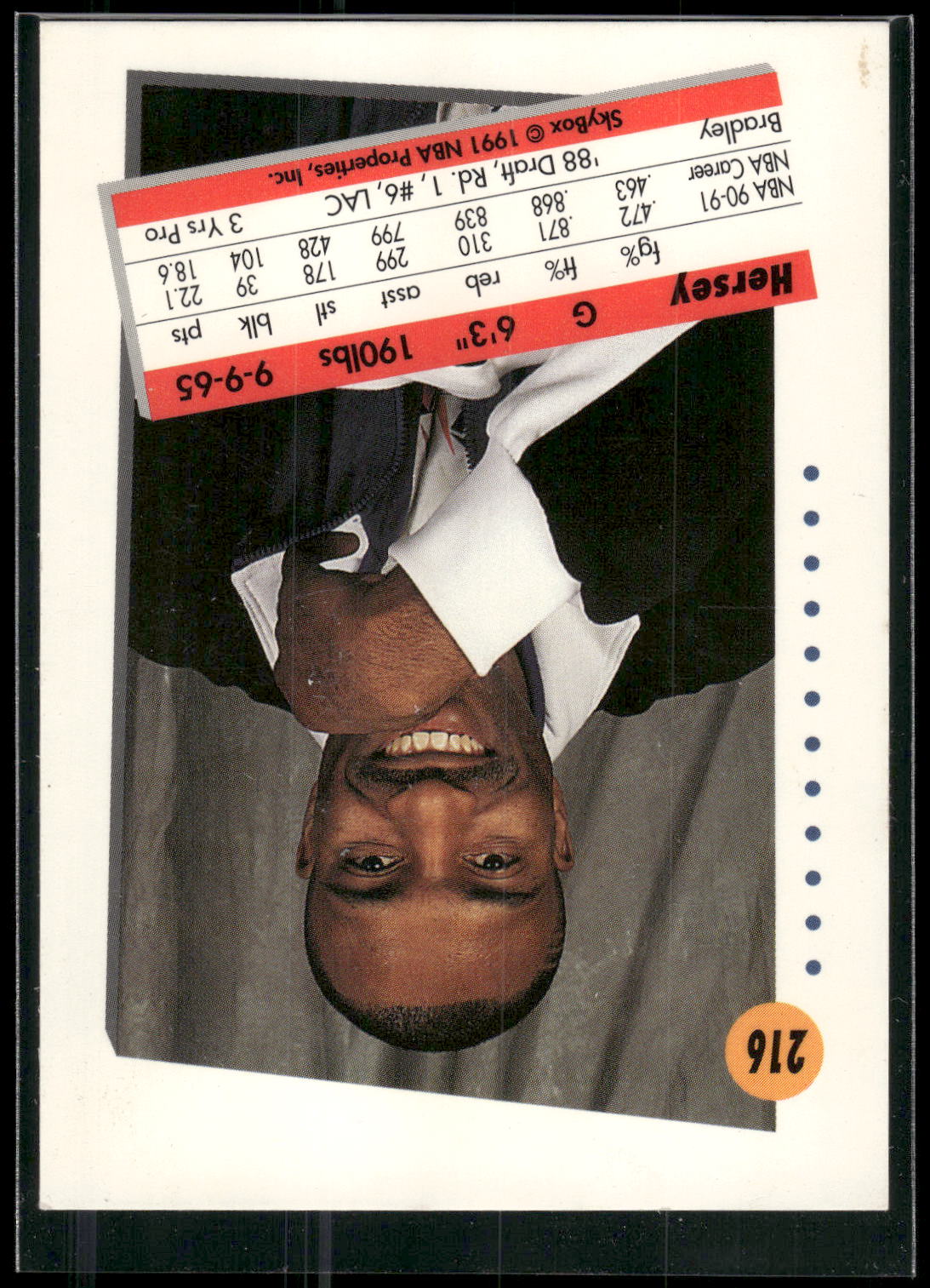 1991-92 SkyBox #216 Hersey Hawkins