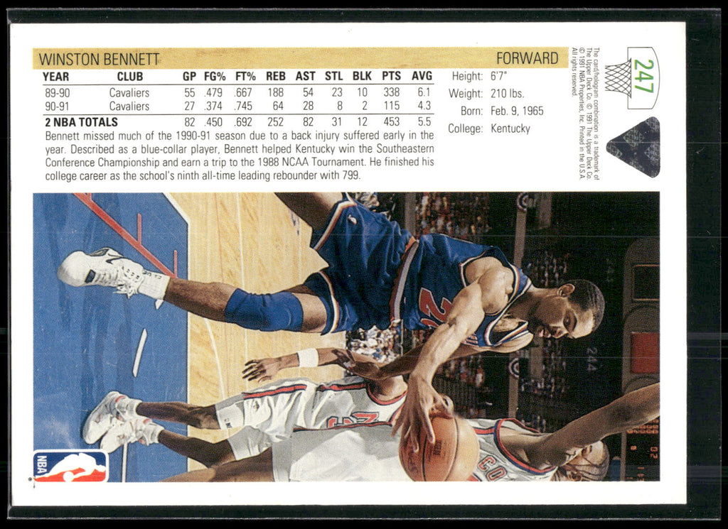 1991-92 Upper Deck #247 Winston Bennett