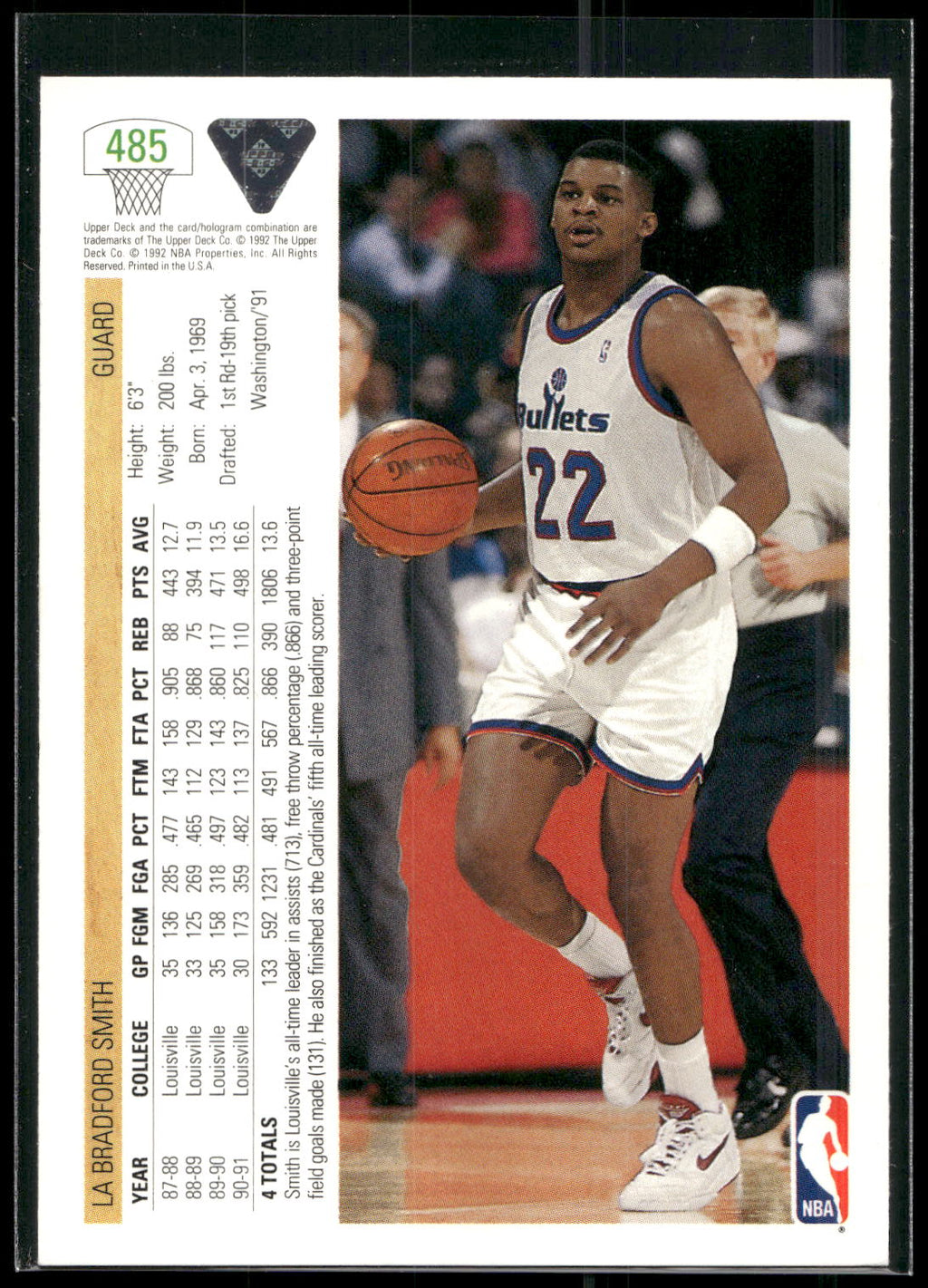 1991-92 Upper Deck #485 LaBradford Smith