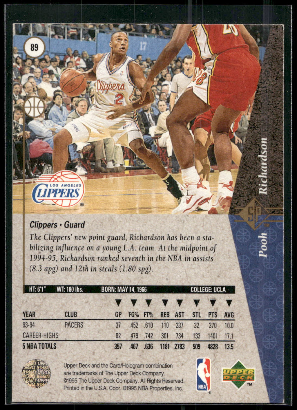 1994-95 SP #89 Pooh Richardson