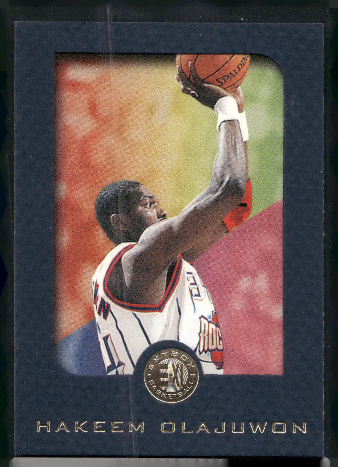 1995-96 SkyBox E-XL #32 Hakeem Olajuwon Blue