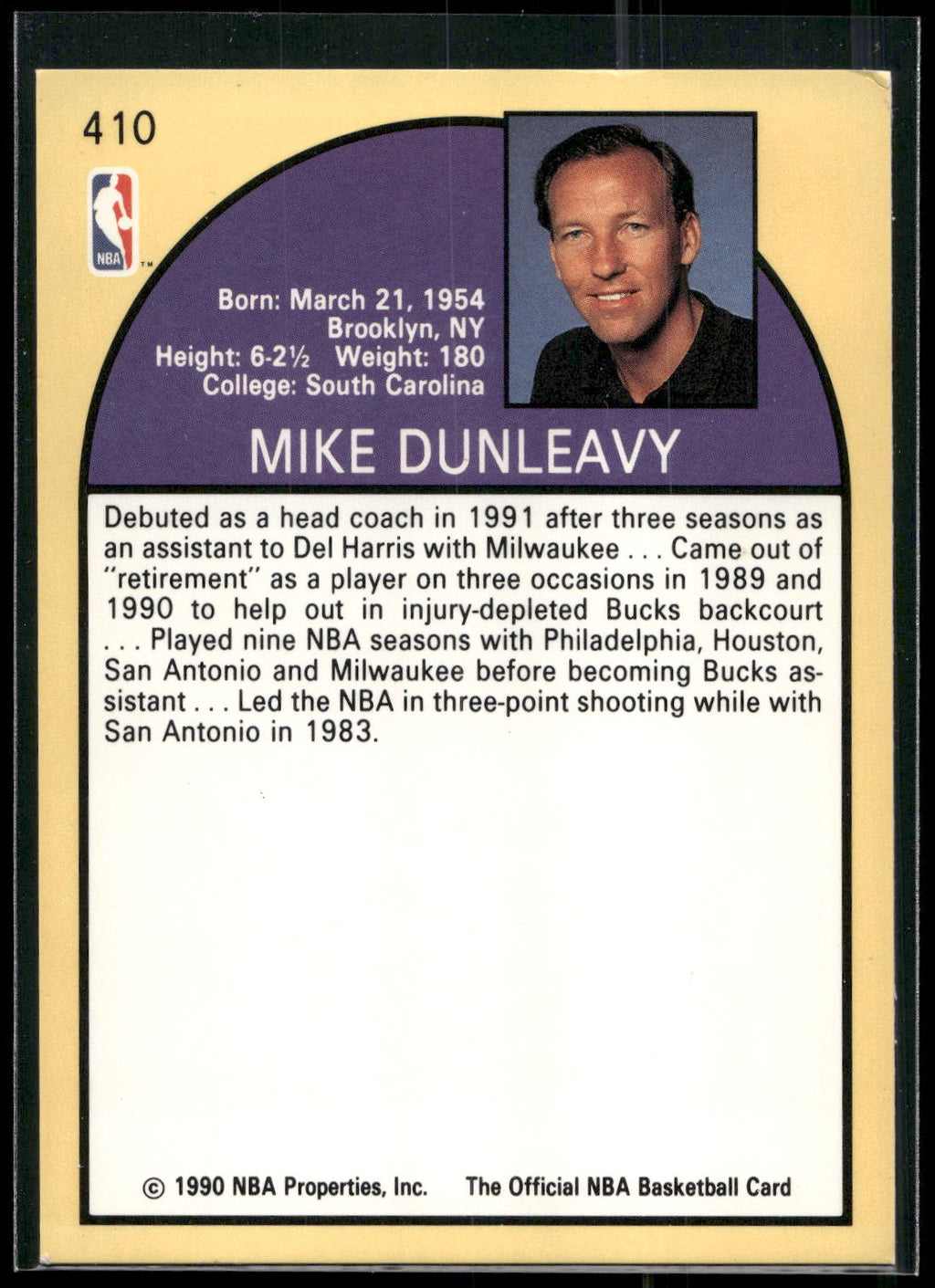 1990-91 Hoops #410 Mike Dunleavy