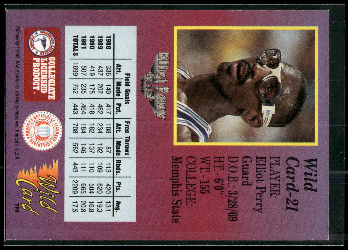 1991-92 Wild Card #21 Elliot Perry
