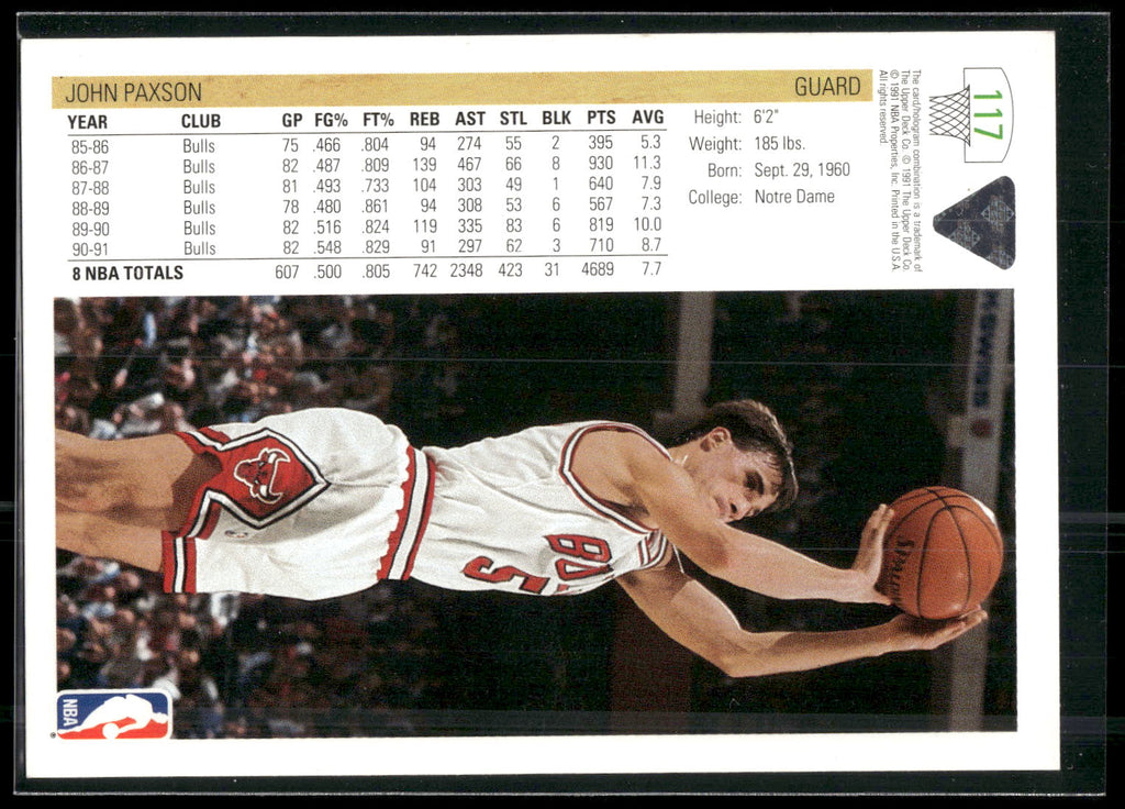 1991-92 Upper Deck #117 John Paxson
