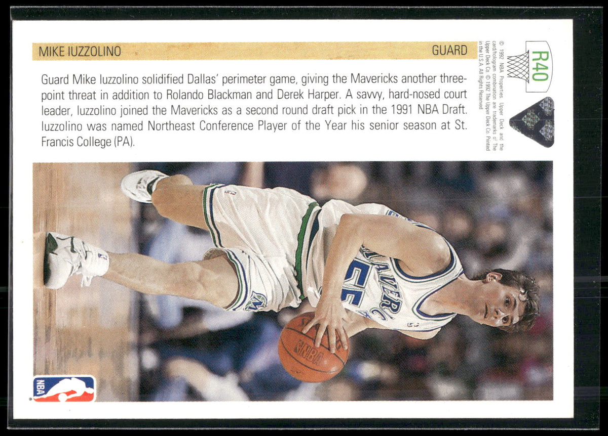 1991-92 Upper Deck #R40 Mike Iuzzolino Rookie Standouts