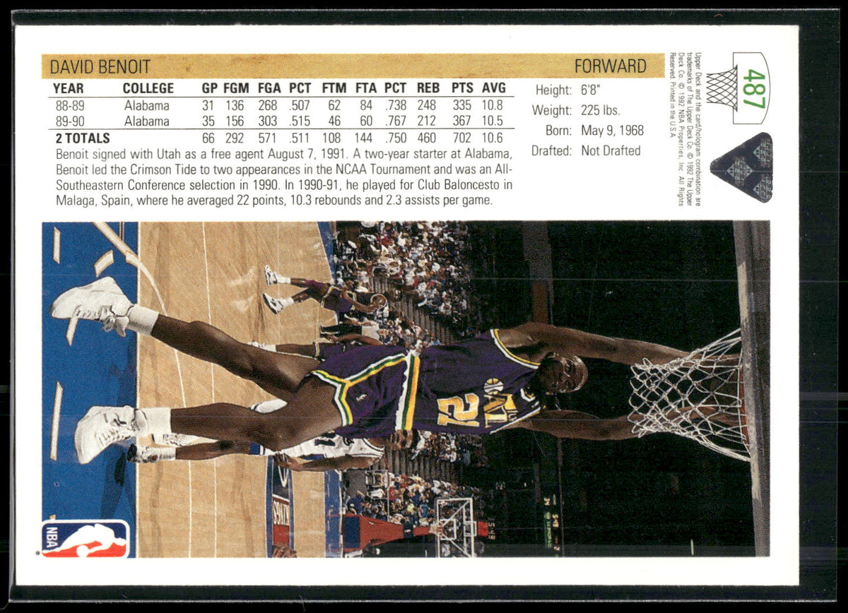 1991-92 Upper Deck #487 David Benoit