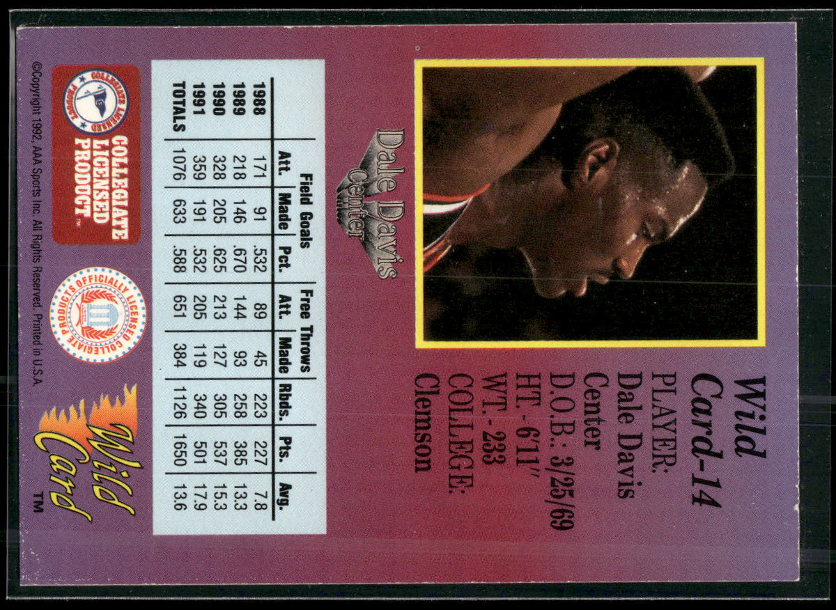 1991-92 Wild Card #14 Dale Davis