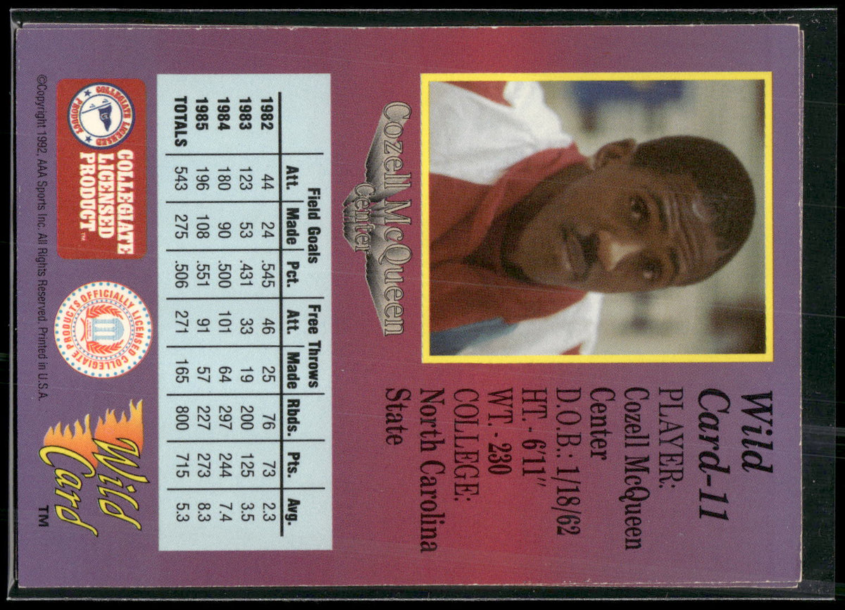1991-92 Wild Card #11 Cozell McQueen