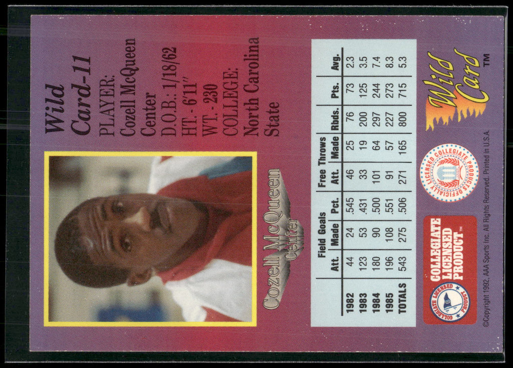 1991-92 Wild Card #11 Cozell McQueen