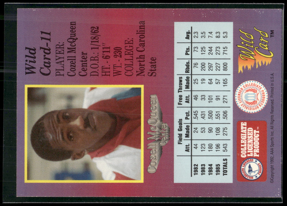 1991-92 Wild Card #11 Cozell McQueen