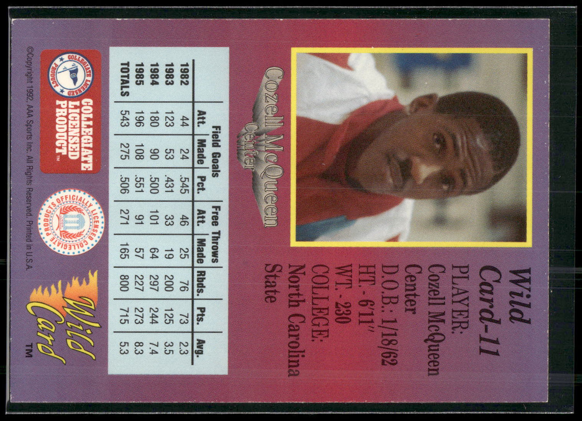1991-92 Wild Card #11 Cozell McQueen