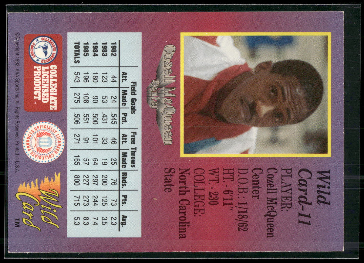 1991-92 Wild Card #11 Cozell McQueen