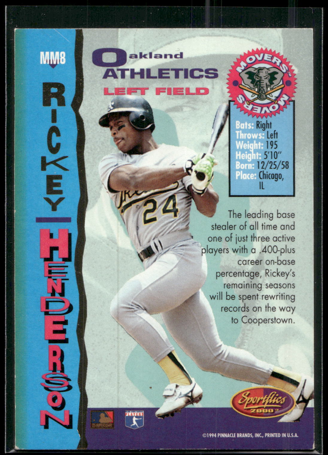 1994 Sportflics 2000 #MM8 Rickey Henderson Movers