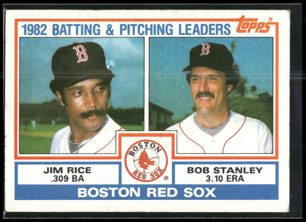 1983 Topps #381 Red Sox Leaders / Checklist (Jim Rice / Bob Stanley)