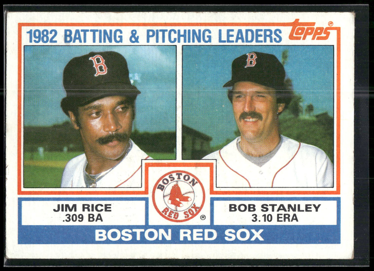 1983 Topps #381 Red Sox Leaders / Checklist (Jim Rice / Bob Stanley)