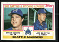 1983 Topps #711 Mariners Leaders / Checklist (Bruce Bochte / Jim Beattie)