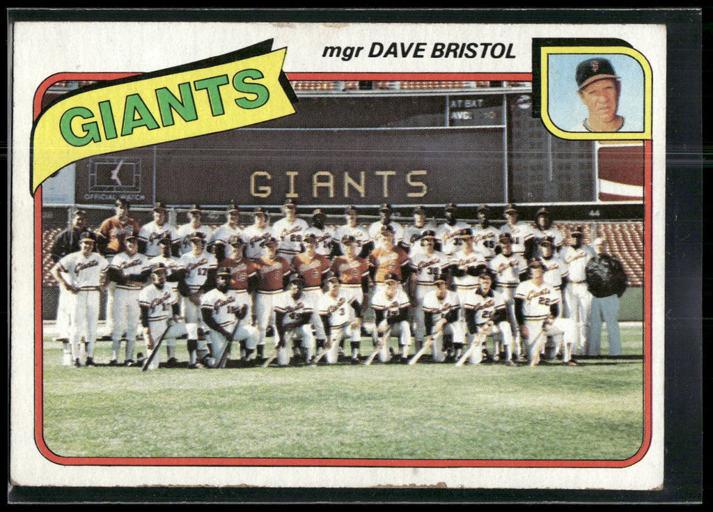 1980 Topps #499 San Francisco Giants / Dave Bristol