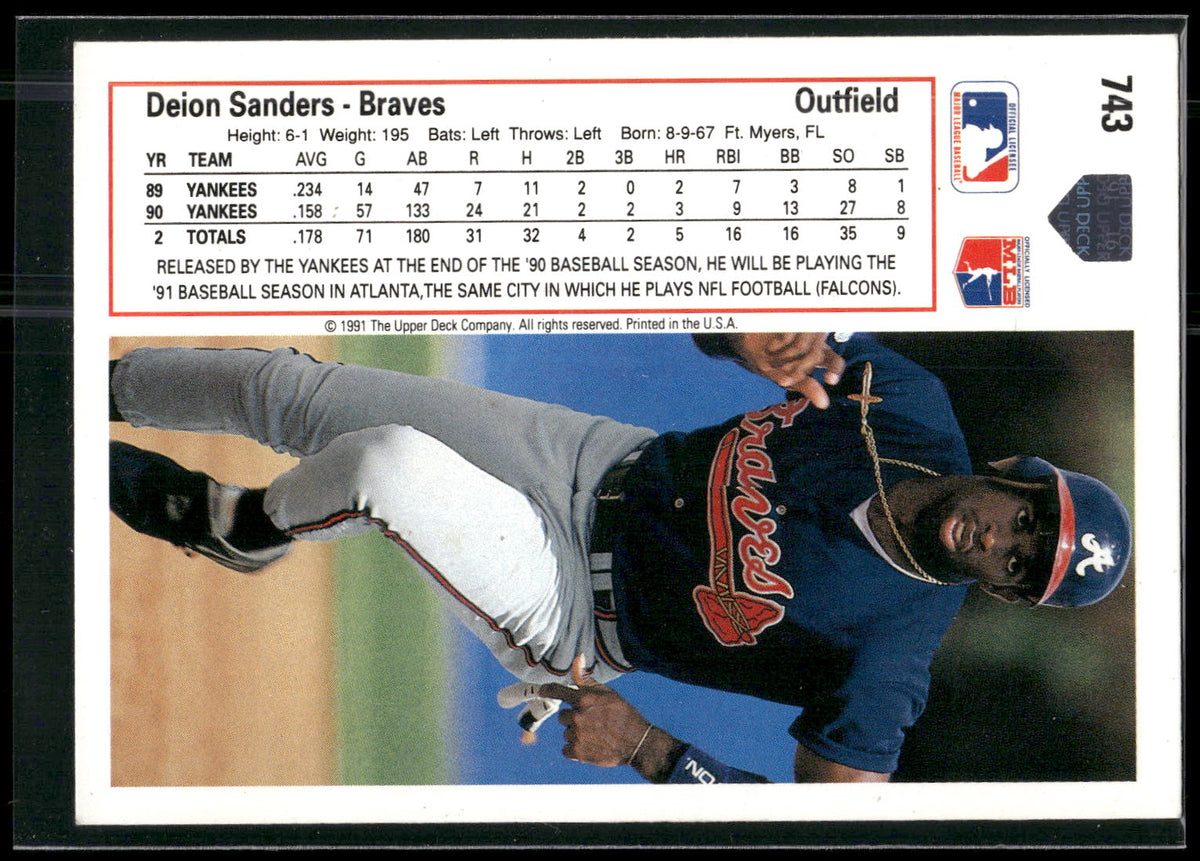 1991 Upper Deck #743 Deion Sanders