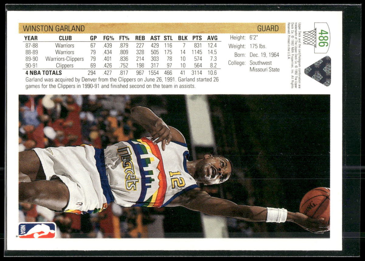 1991-92 Upper Deck #486 Winston Garland