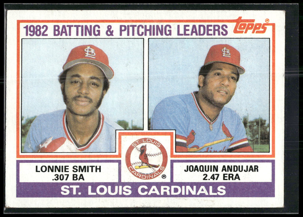 1983 Topps #561 Cardinals Leaders / Checklist (Lonnie Smith / Joaquin Andujar)
