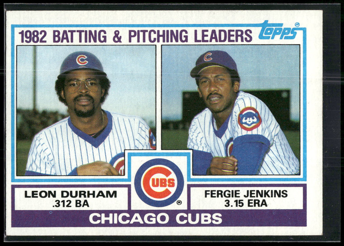 1983 Topps #51 Cubs Leaders / Checklist (Leon Durham / Fergie Jenkins)