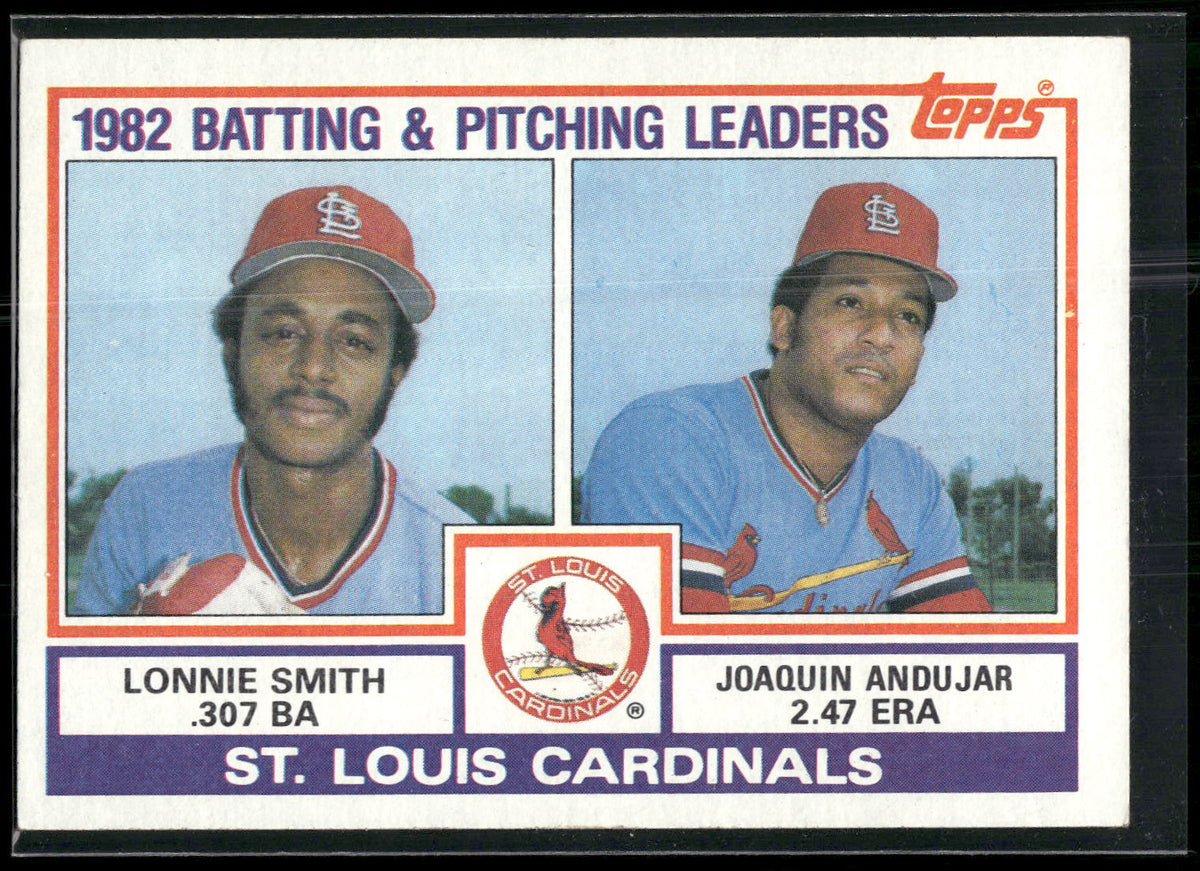 1983 Topps #561 Cardinals Leaders / Checklist (Lonnie Smith / Joaquin Andujar)