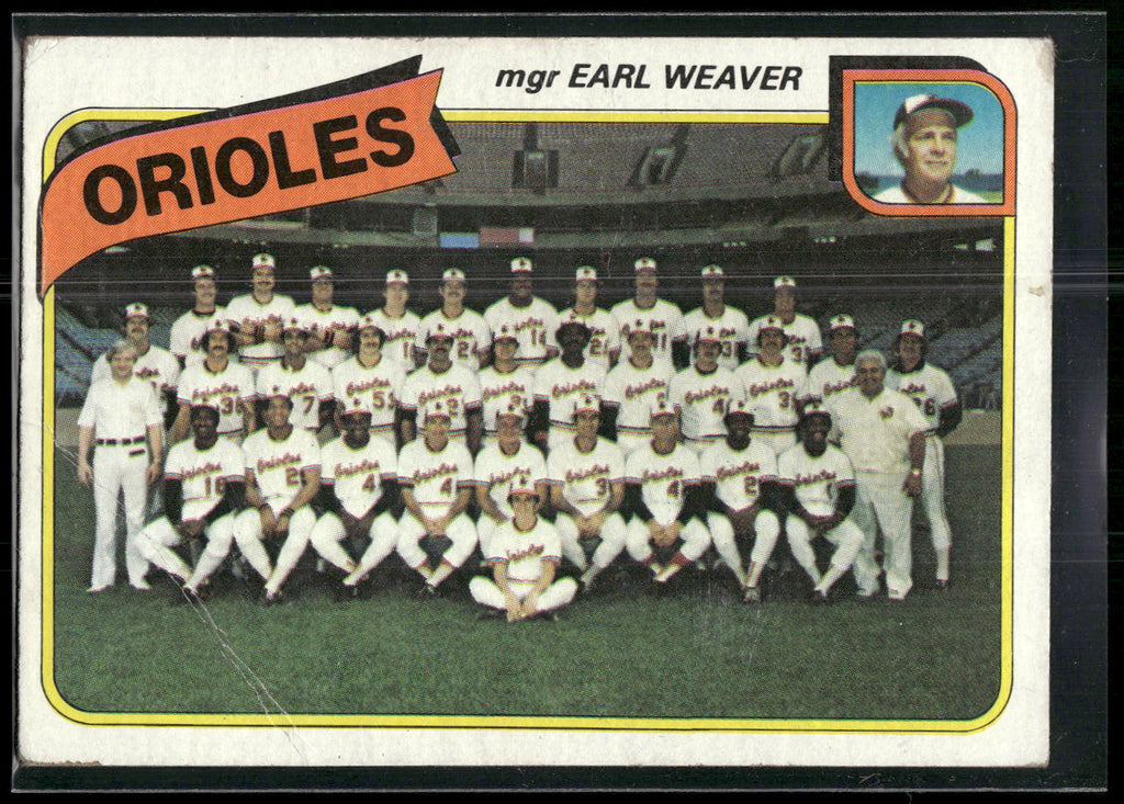 1980 Topps #404 Baltimore Orioles / Earl Weaver