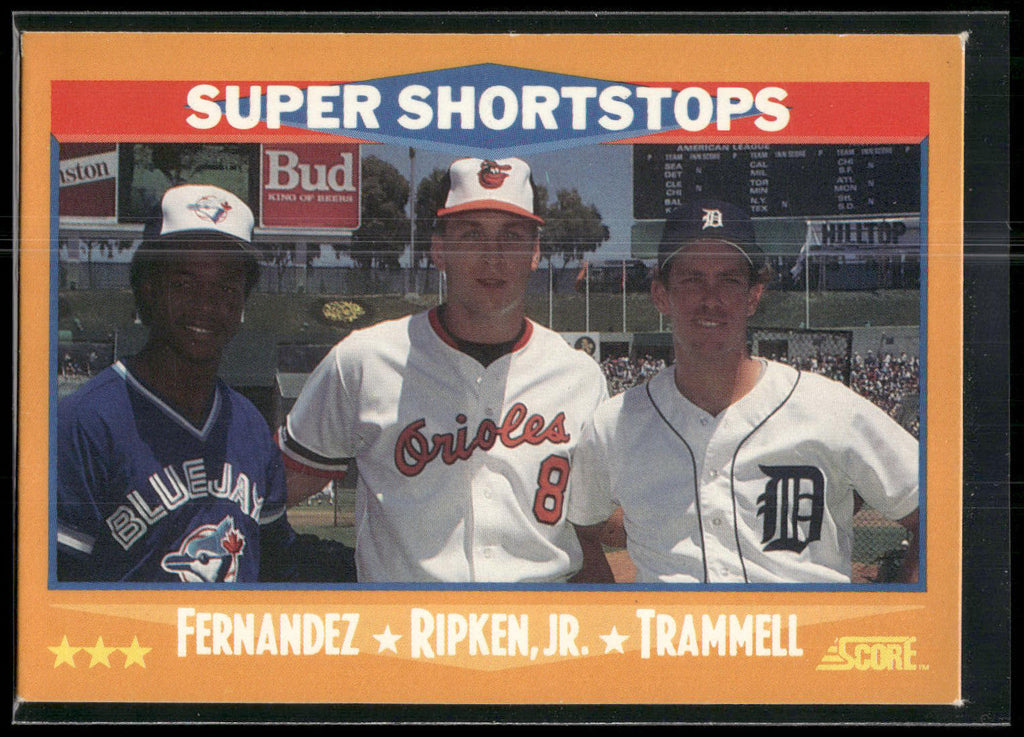 1988 Score #651 Shortstops (Tony Fernandez / Cal Ripken, Jr. / Alan Trammell)