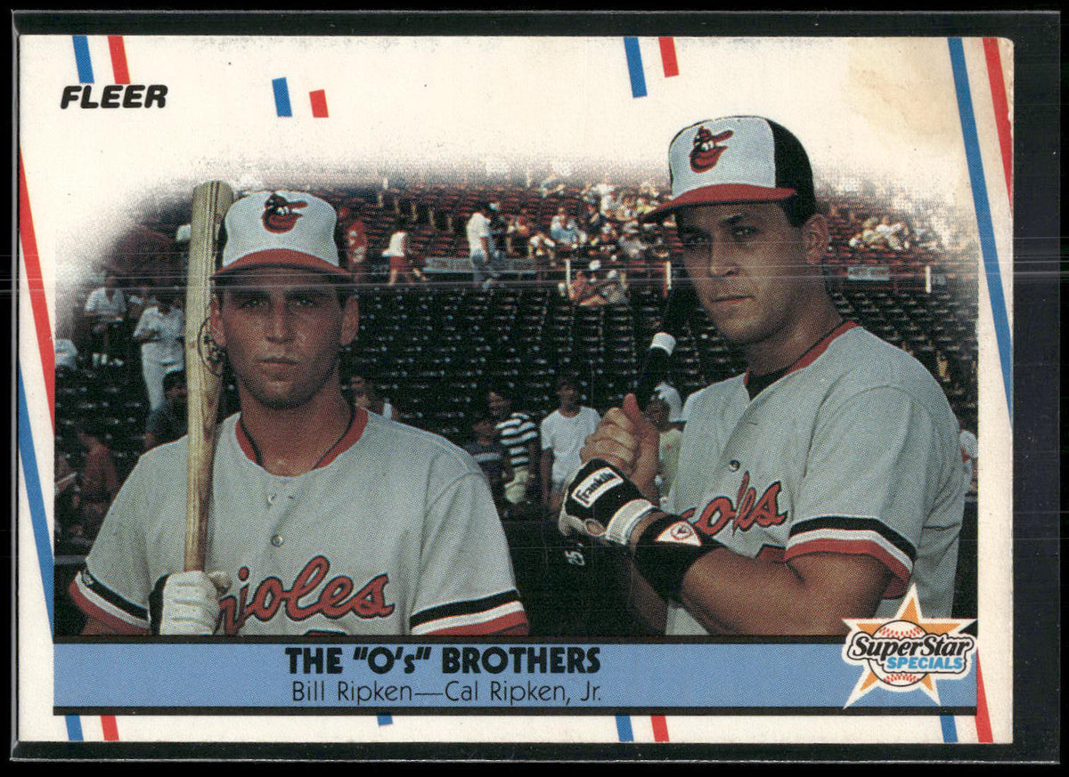 1988 Fleer #640 The "O's" Brothers (Bill Ripken / Cal Ripken, Jr.)