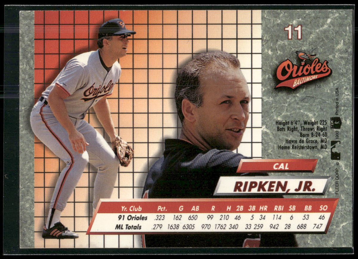 1992 Ultra #11 Cal Ripken, Jr.