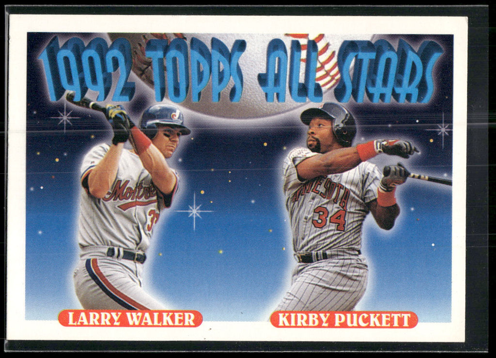 1993 Topps #406 Larry Walker / Kirby Puckett