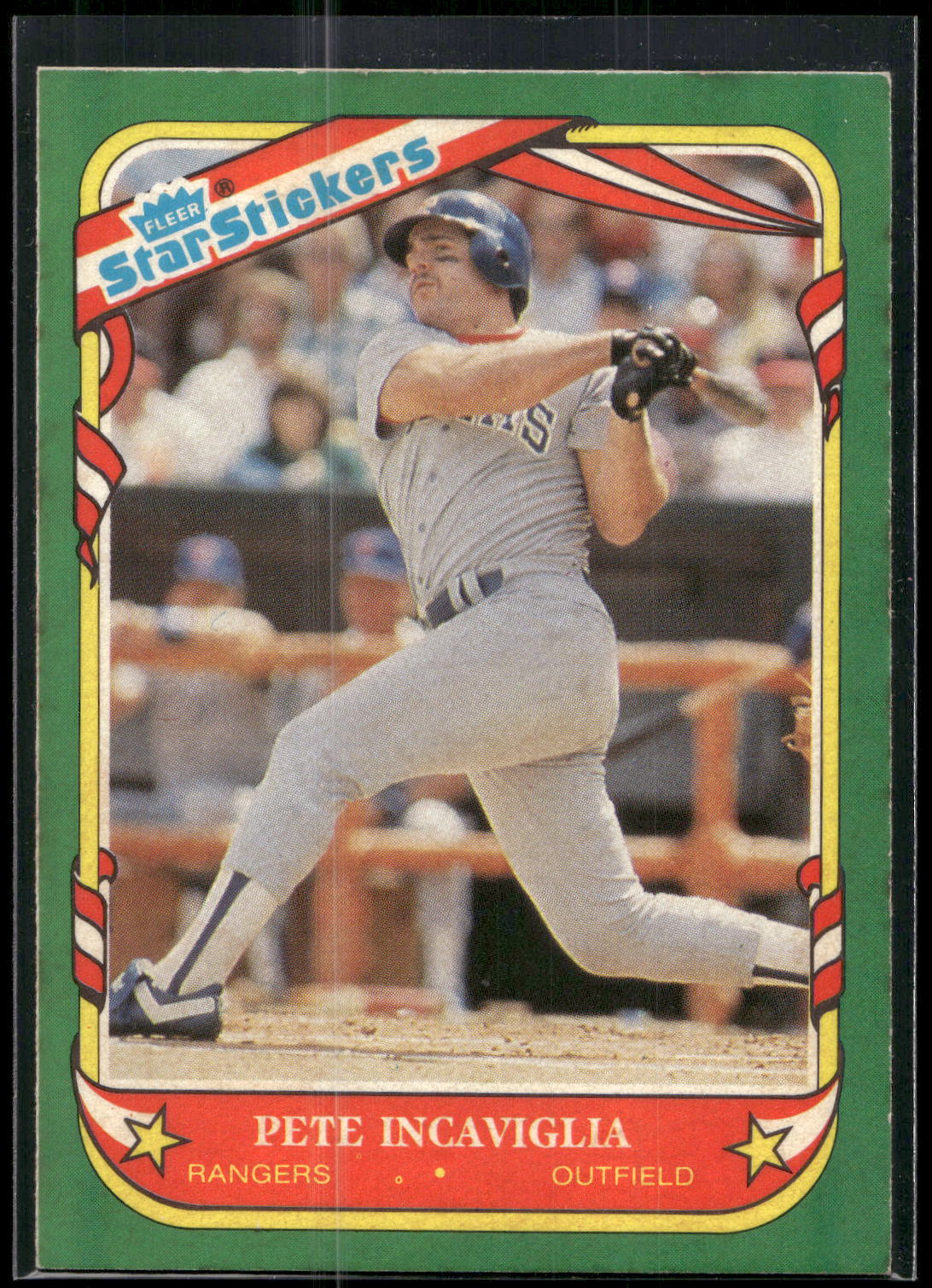 1987 Fleer Star Stickers #66 Pete Incaviglia
