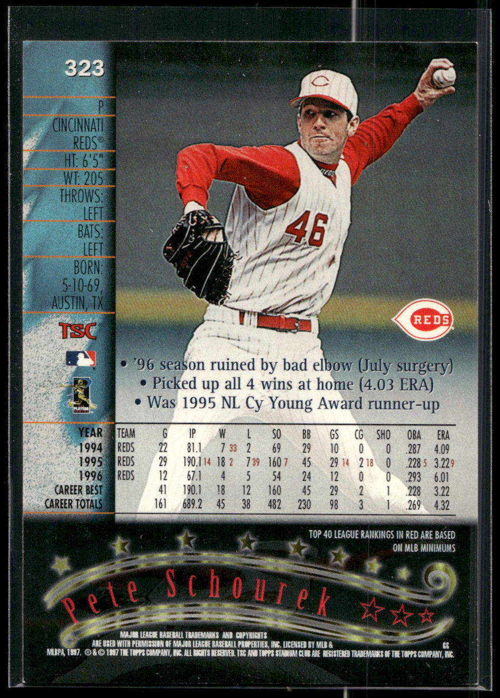 1997 Stadium Club #323 Pete Schourek