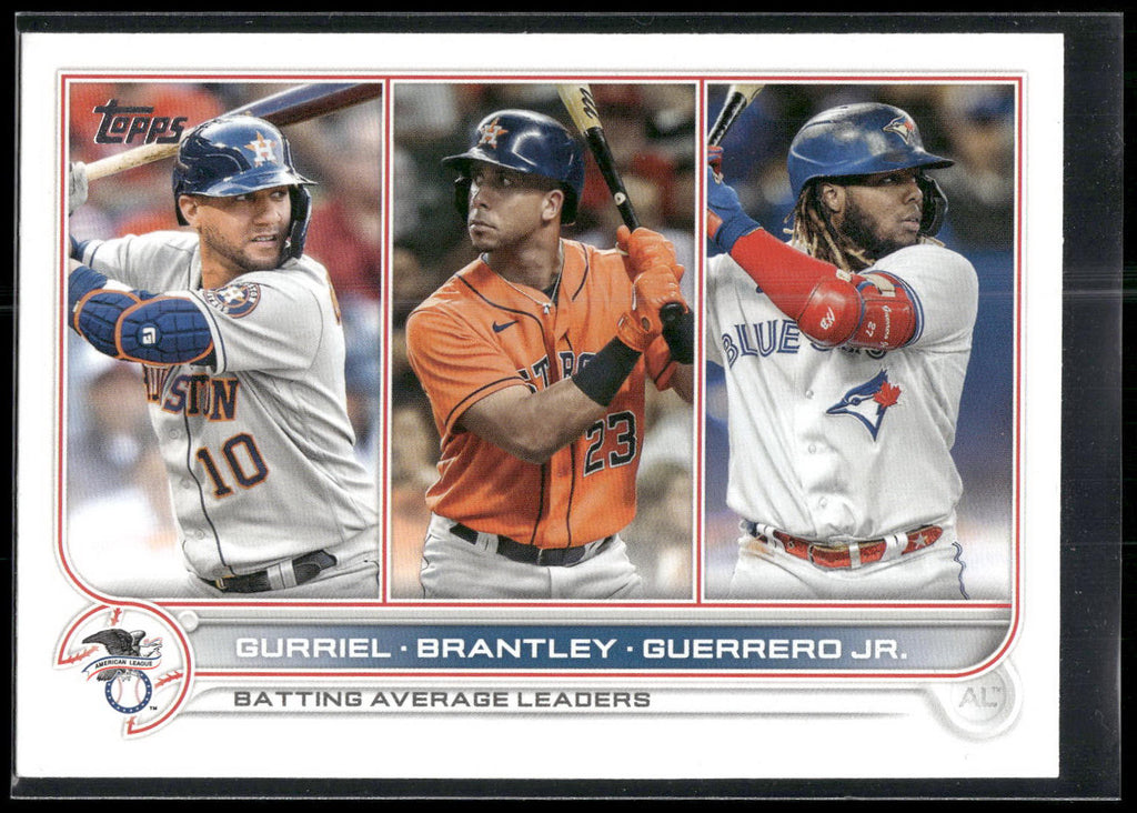 2022 Topps #165 (Yuli Gurriel / Michael Brantley / Vladimir Guerrero Jr.)