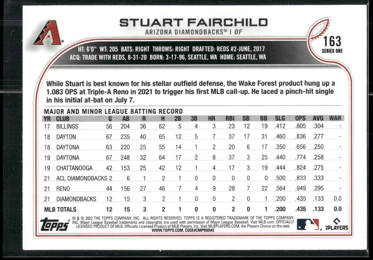 2022 Topps #163 Stuart Fairchild