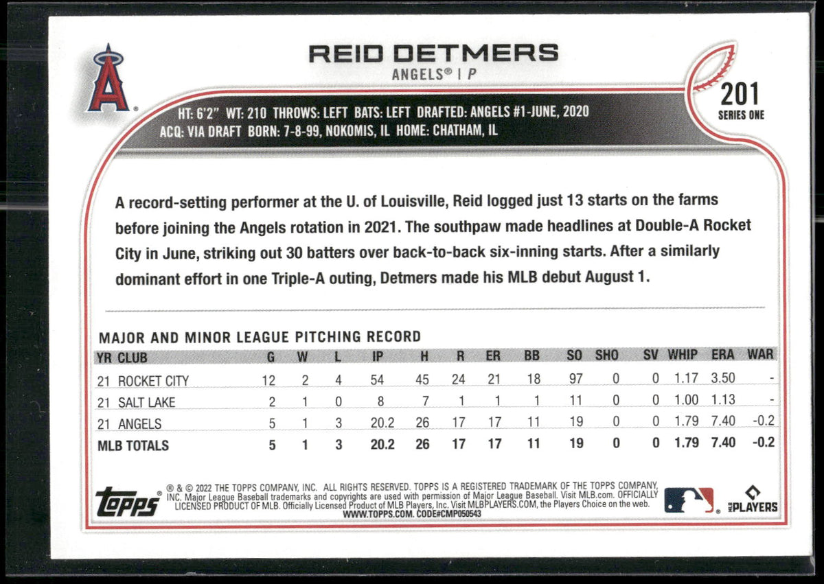 2022 Topps #201 Reid Detmers