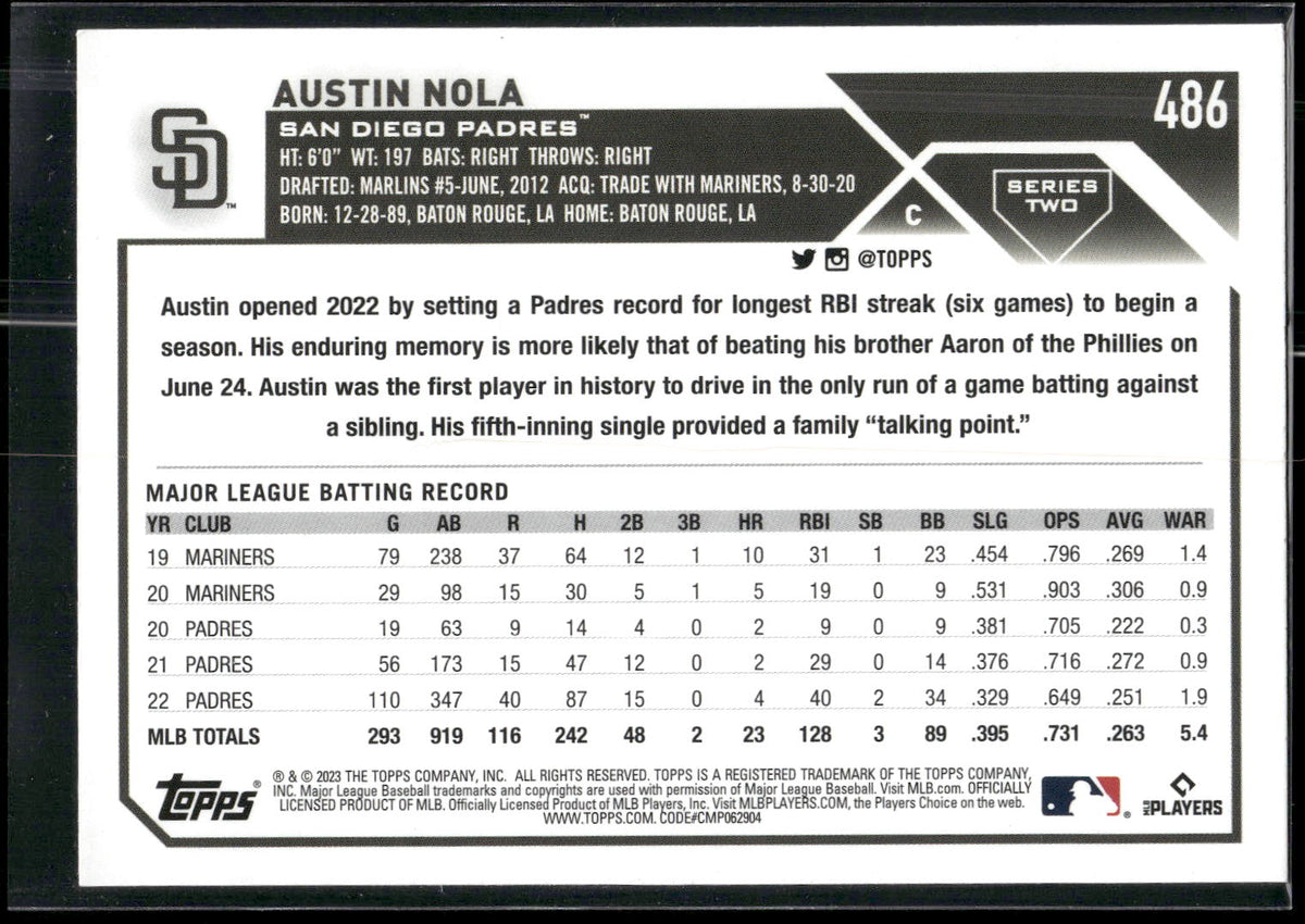 2023 Topps #486 Austin Nola
