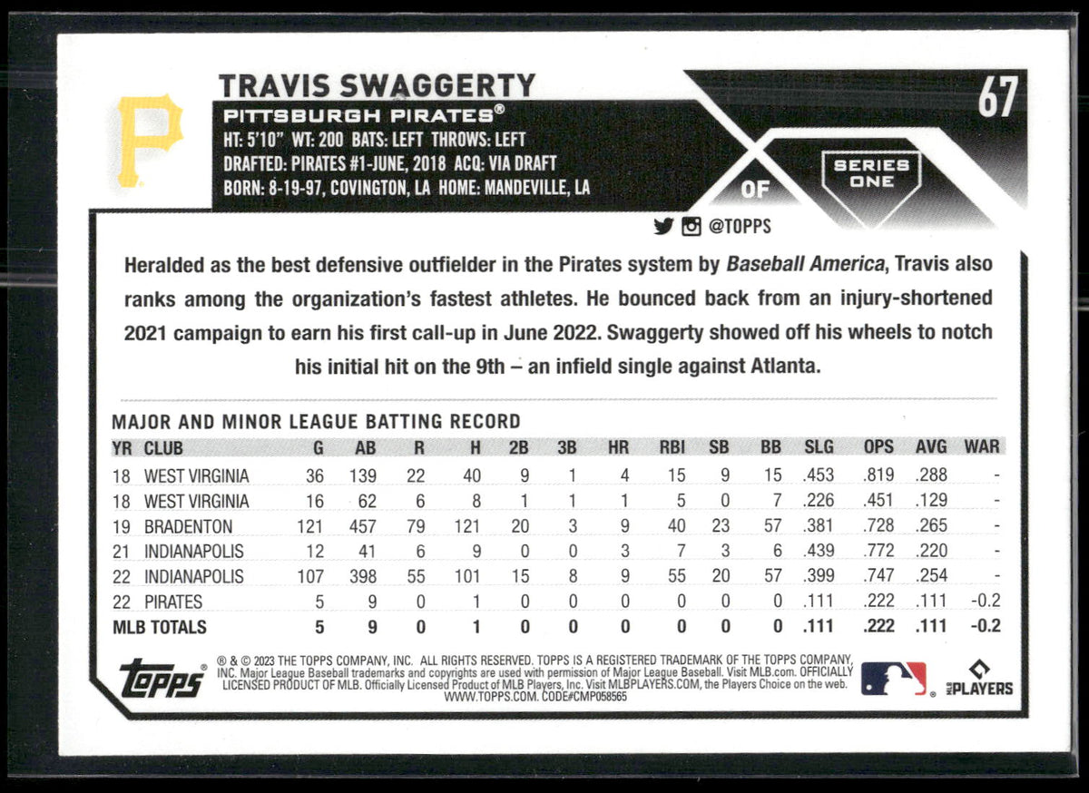 2023 Topps #67 Travis Swaggerty