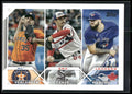 2023 Topps #311 AL ERA Leaders (Justin Verlander / Dylan Cease / Alek Manoah)